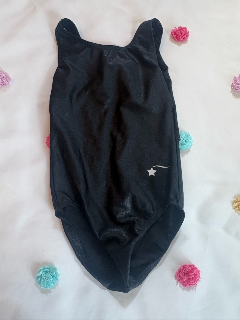 Girls Black Destira Gymnastic Leotard